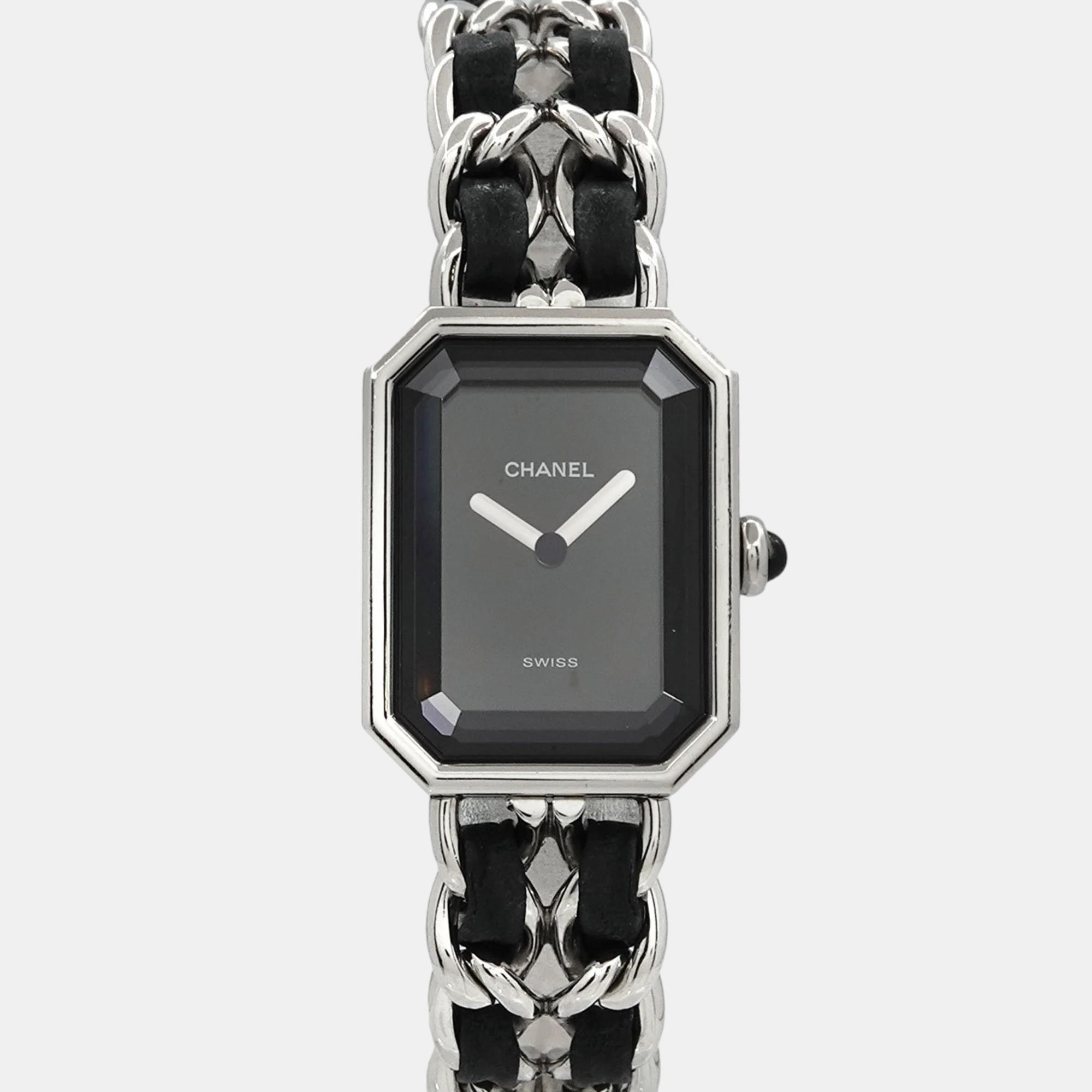 

Chanel Black Stainless Steel Premiere H0451 Quartz Women's Wristwatch 20 mm