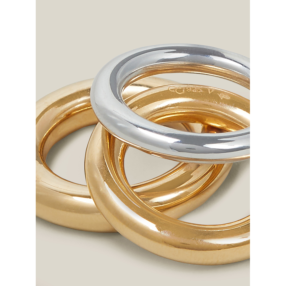 

CHARLOTTE CHESNAIS Gold Brahma Three Rings Set Size