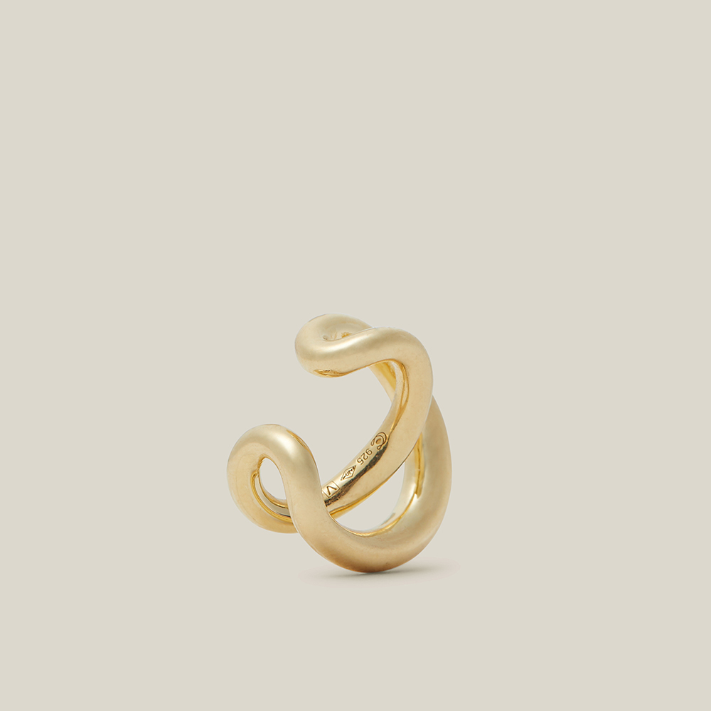 

CHARLOTTE CHESNAIS Gold Initial Gold-Plated Single Ear Cuff