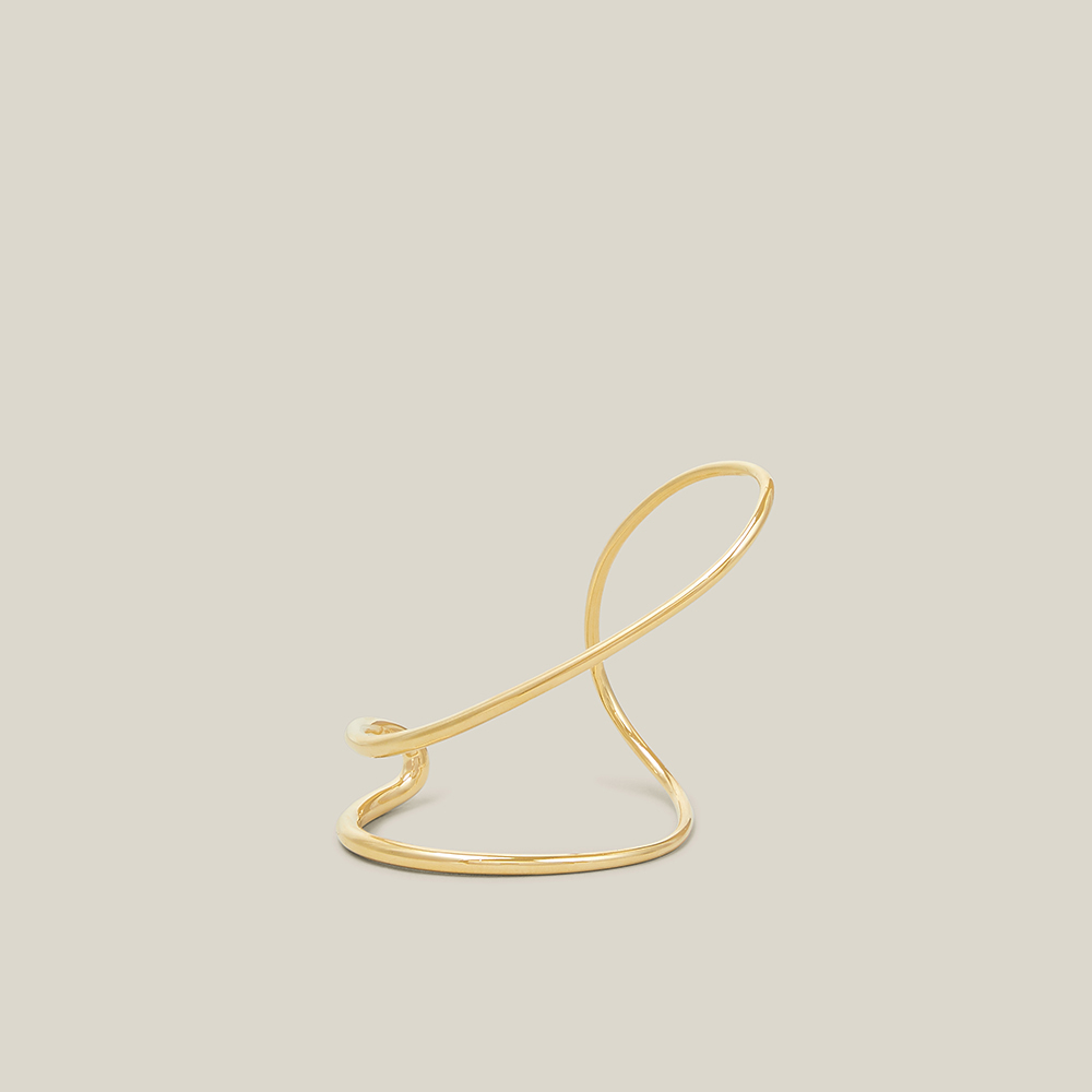 

CHARLOTTE CHESNAIS Gold Ivy Gold-Tone Cuff Bracelet Size