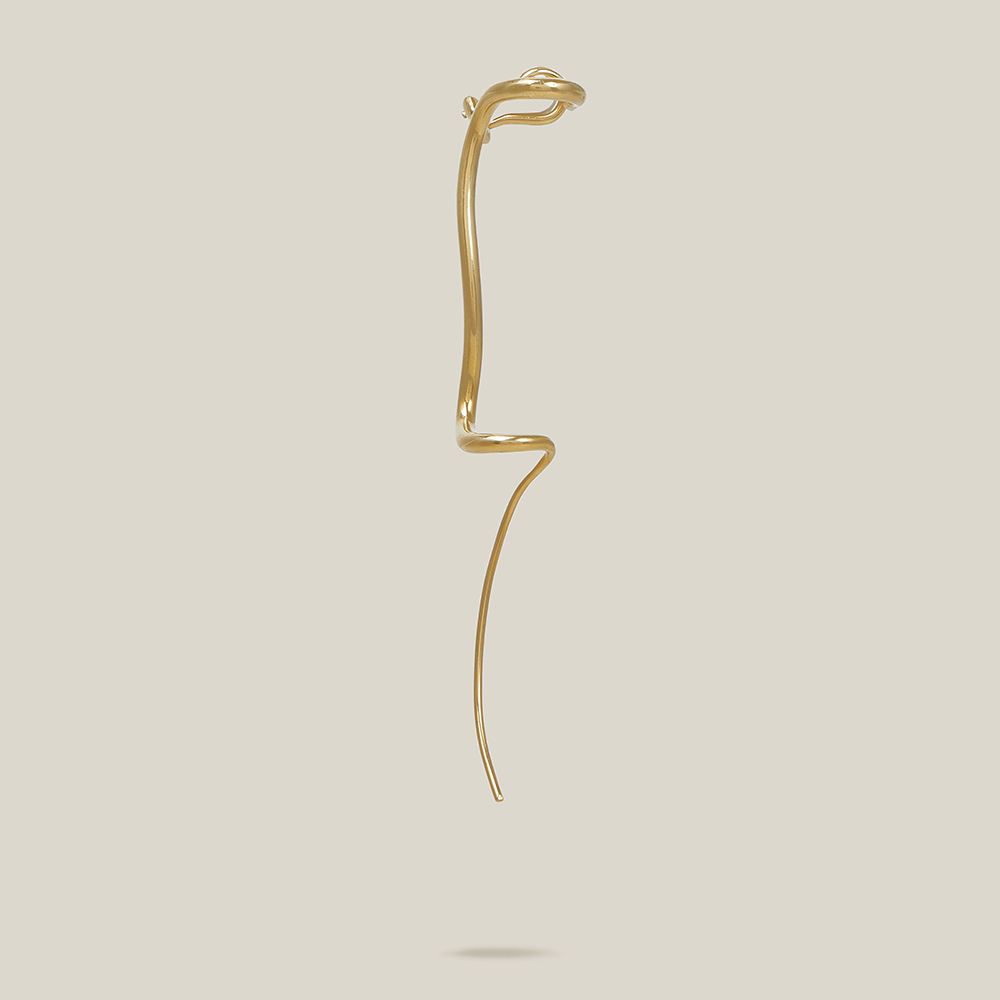 CHARLOTTE CHESNAIS Gold Single Punk Earring