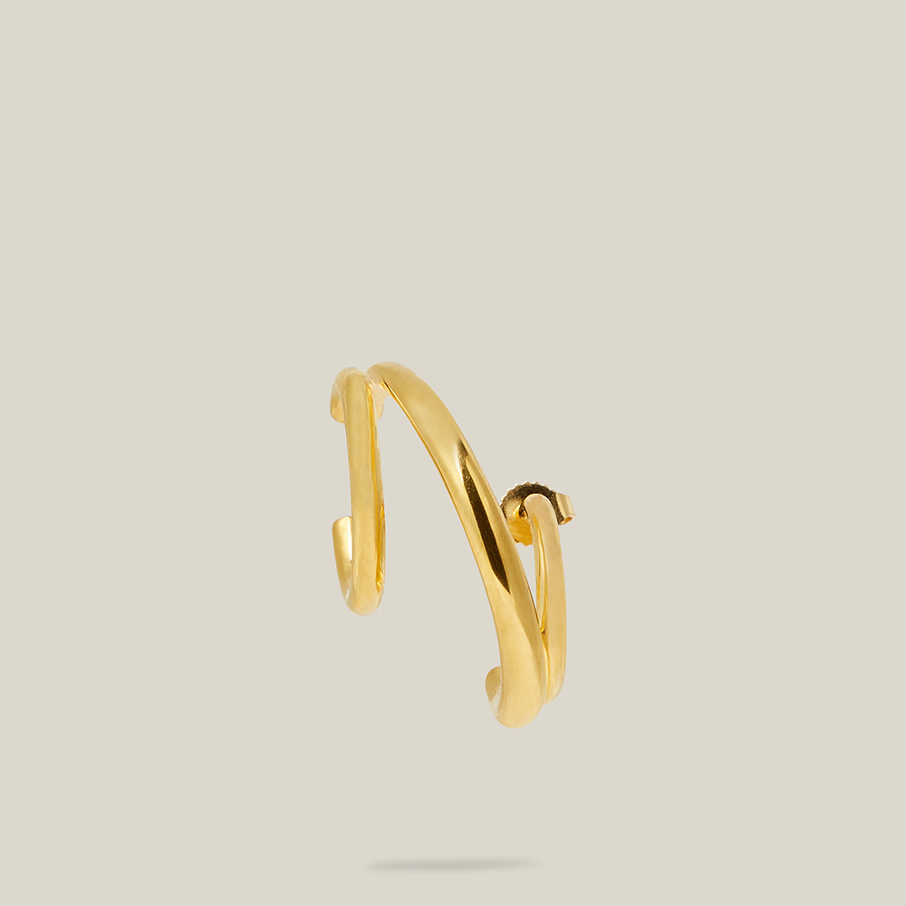 

CHARLOTTE CHESNAIS Gold Triple Gold-Plated Single Earring