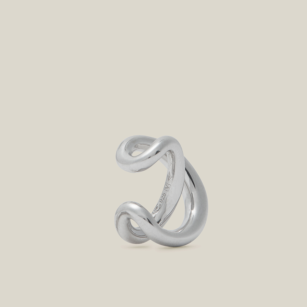 

CHARLOTTE CHESNAIS Metallic Initial Sterling Silver Single Ear Cuff