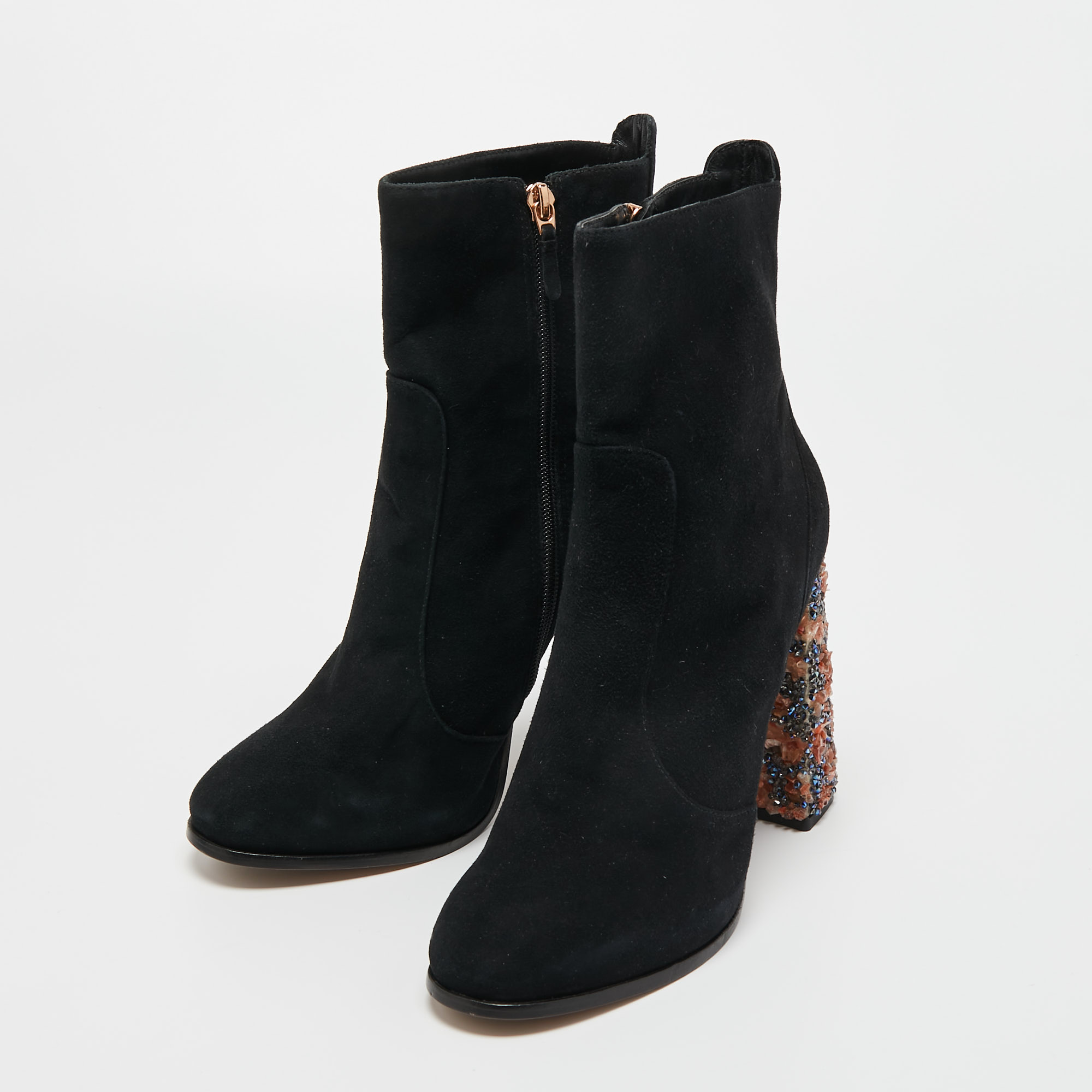 

Sophia Webster Black Suede Leather Felicity Ankle Boots Size