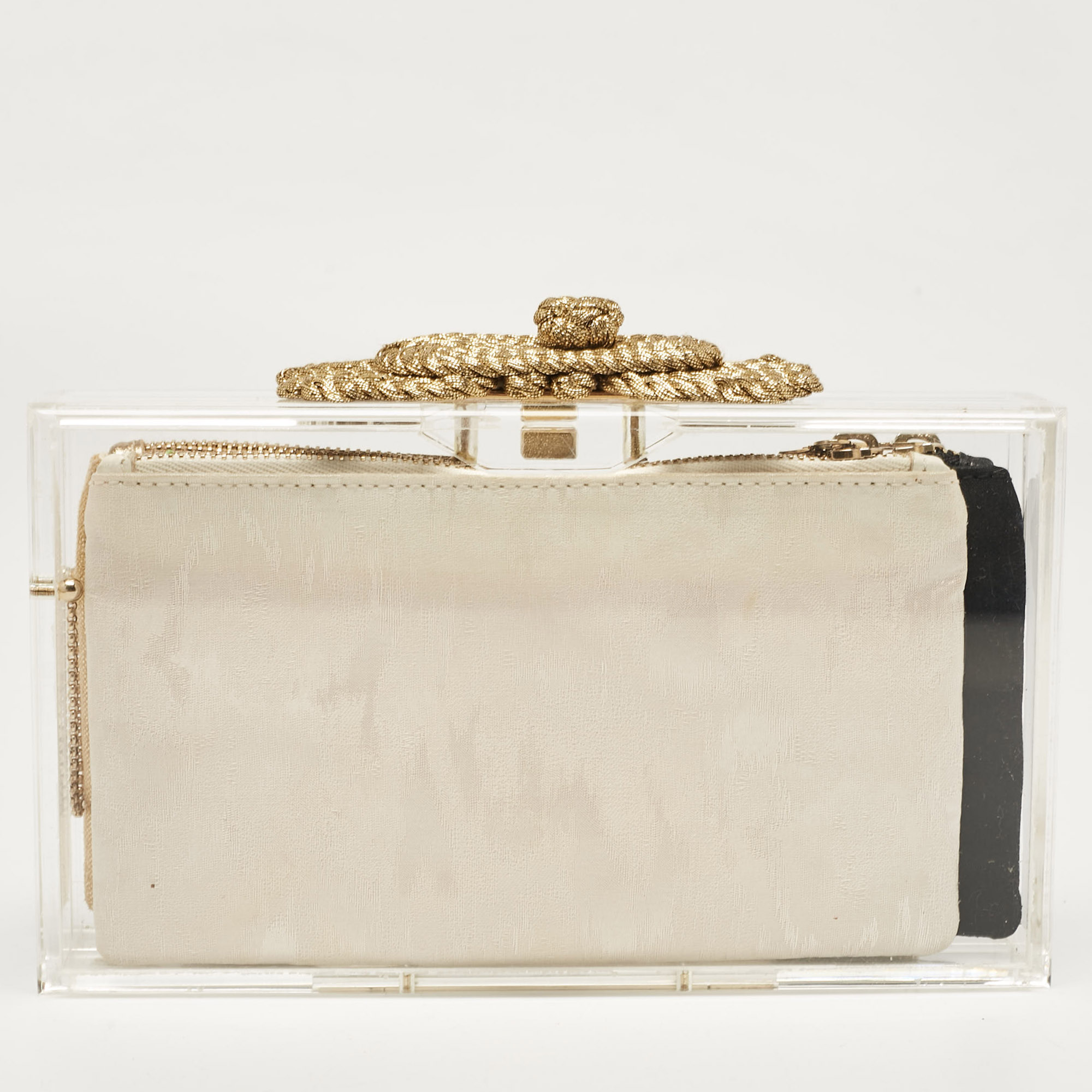 

Charlotte Olympia Clear Perspex Pandora Clutch, Transparent