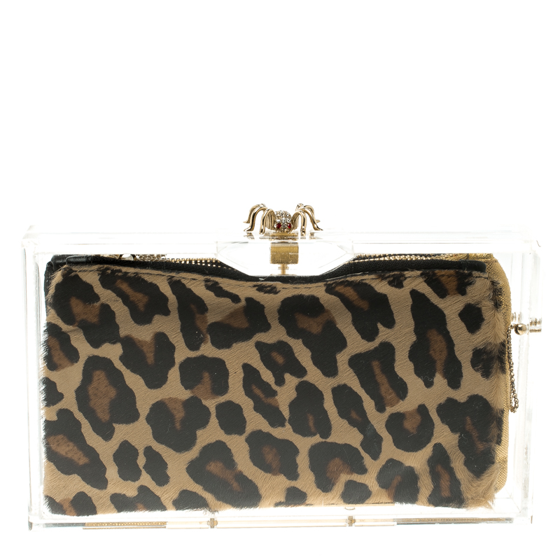 Charlotte Olympia Clear Perspex Pandora Classic Box Clutch