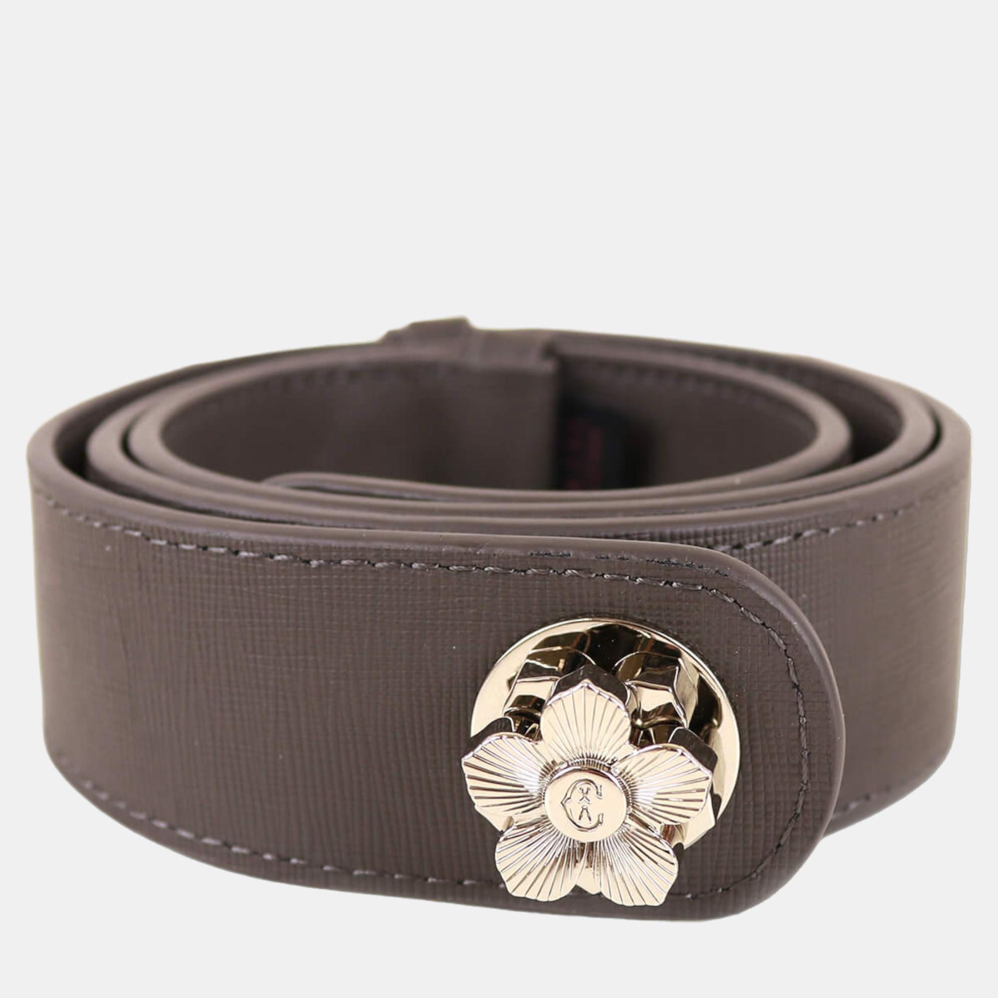 Pre-owned Charriol Dark Grey Leather W-belts