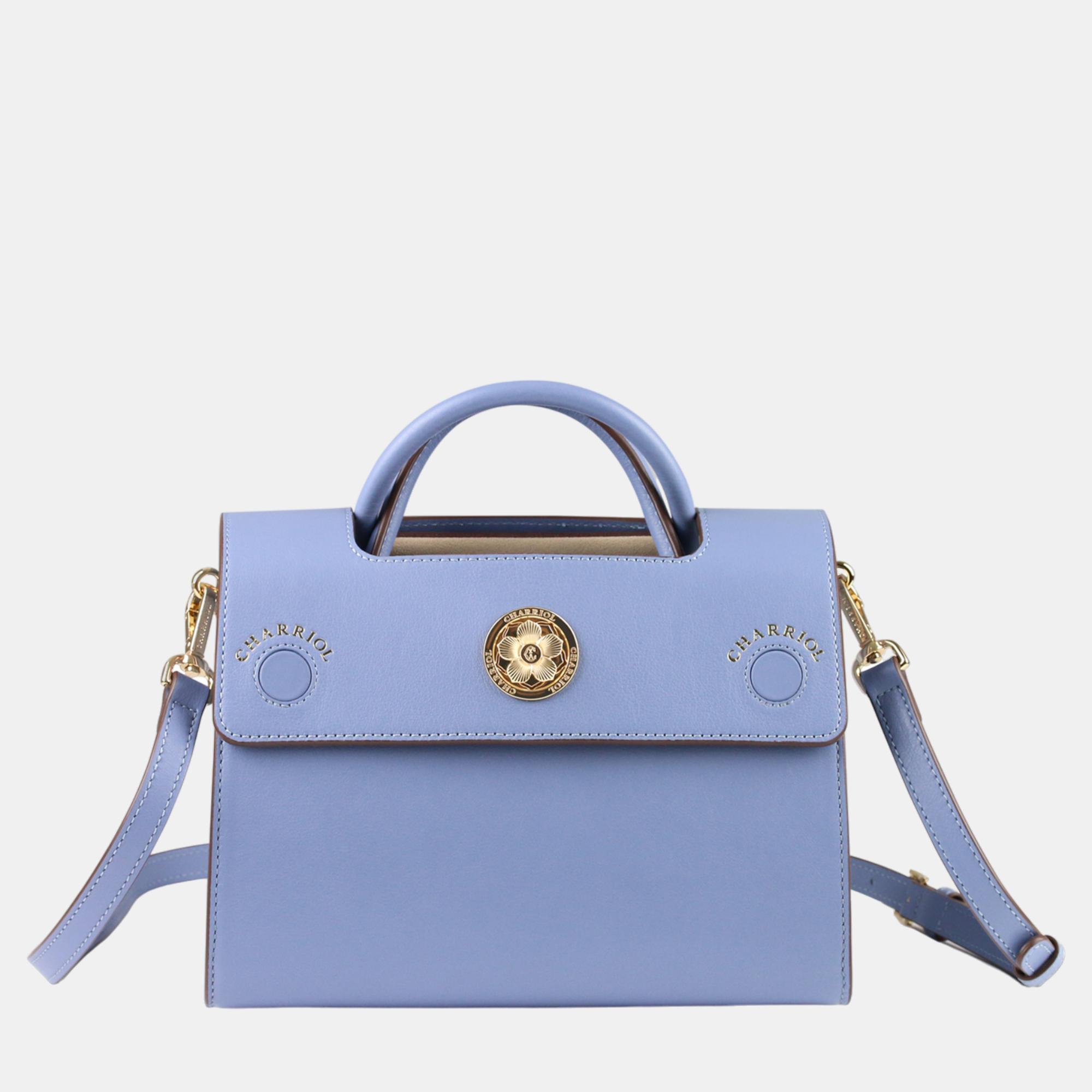 Pre-owned Charriol Esprit Leather Laetitiafleury Handbag In Blue