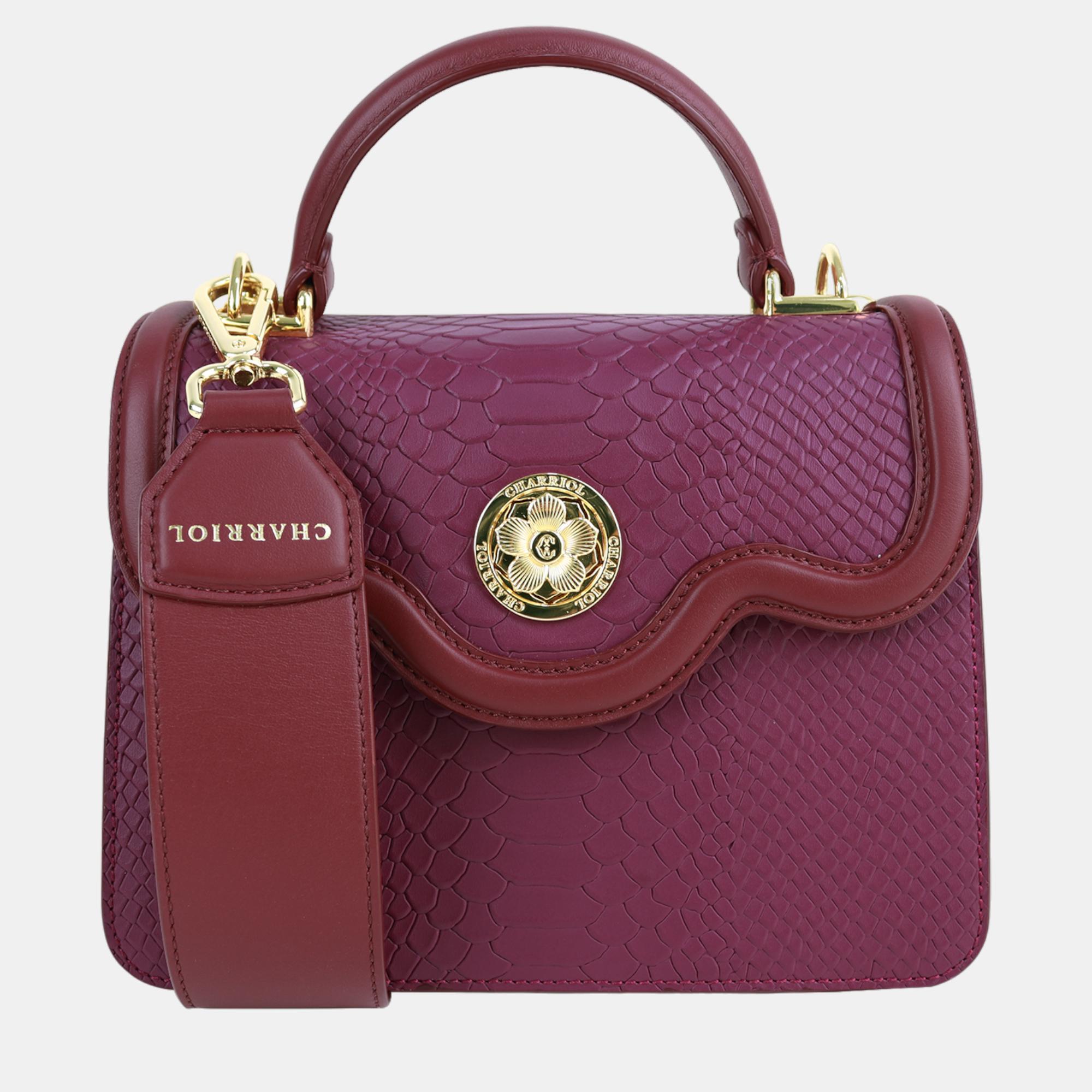 Pre-owned Charriol Mulberry Leather Laetitia Handbag In Purple
