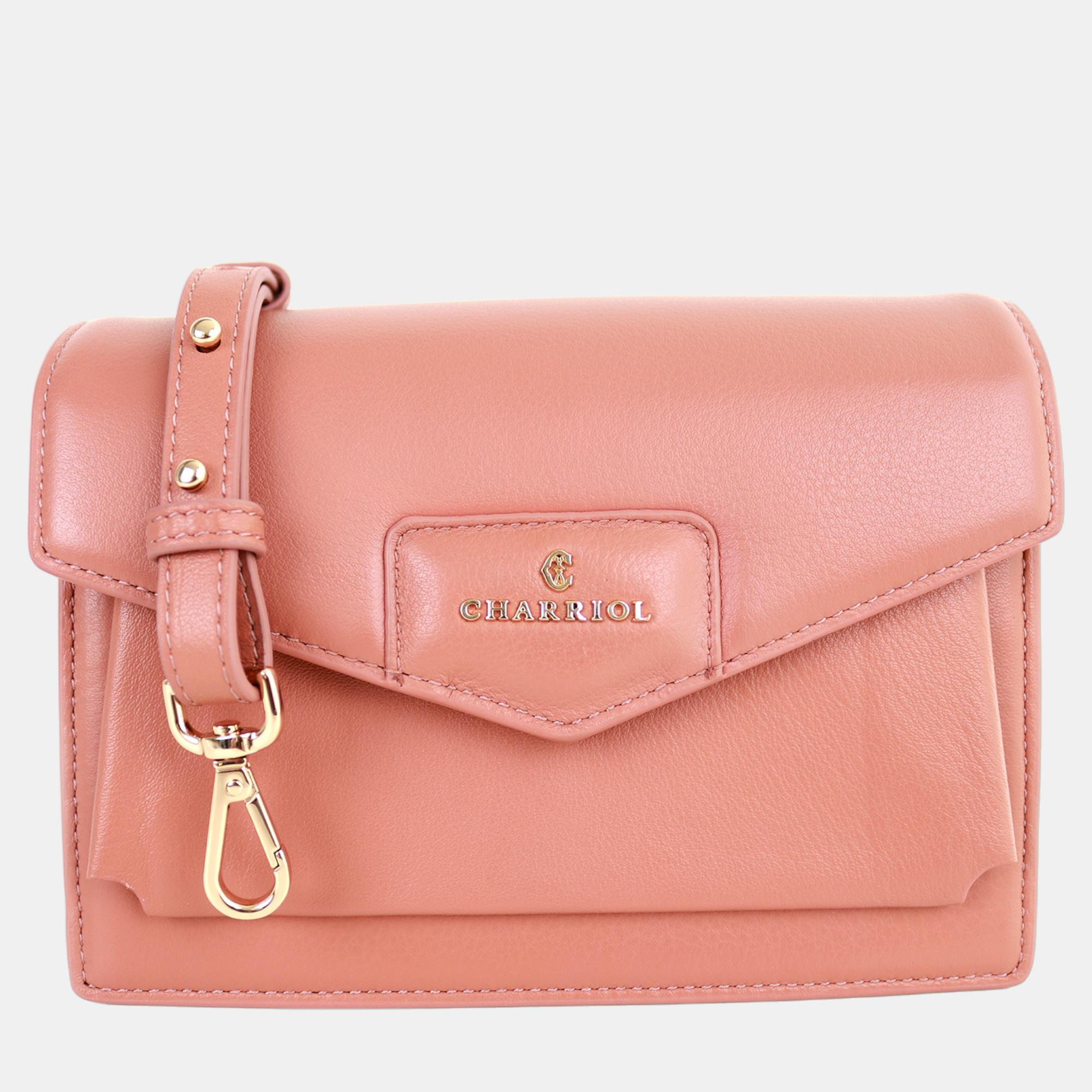 Pre-owned Charriol Light Brown Leather Twilight Handbag