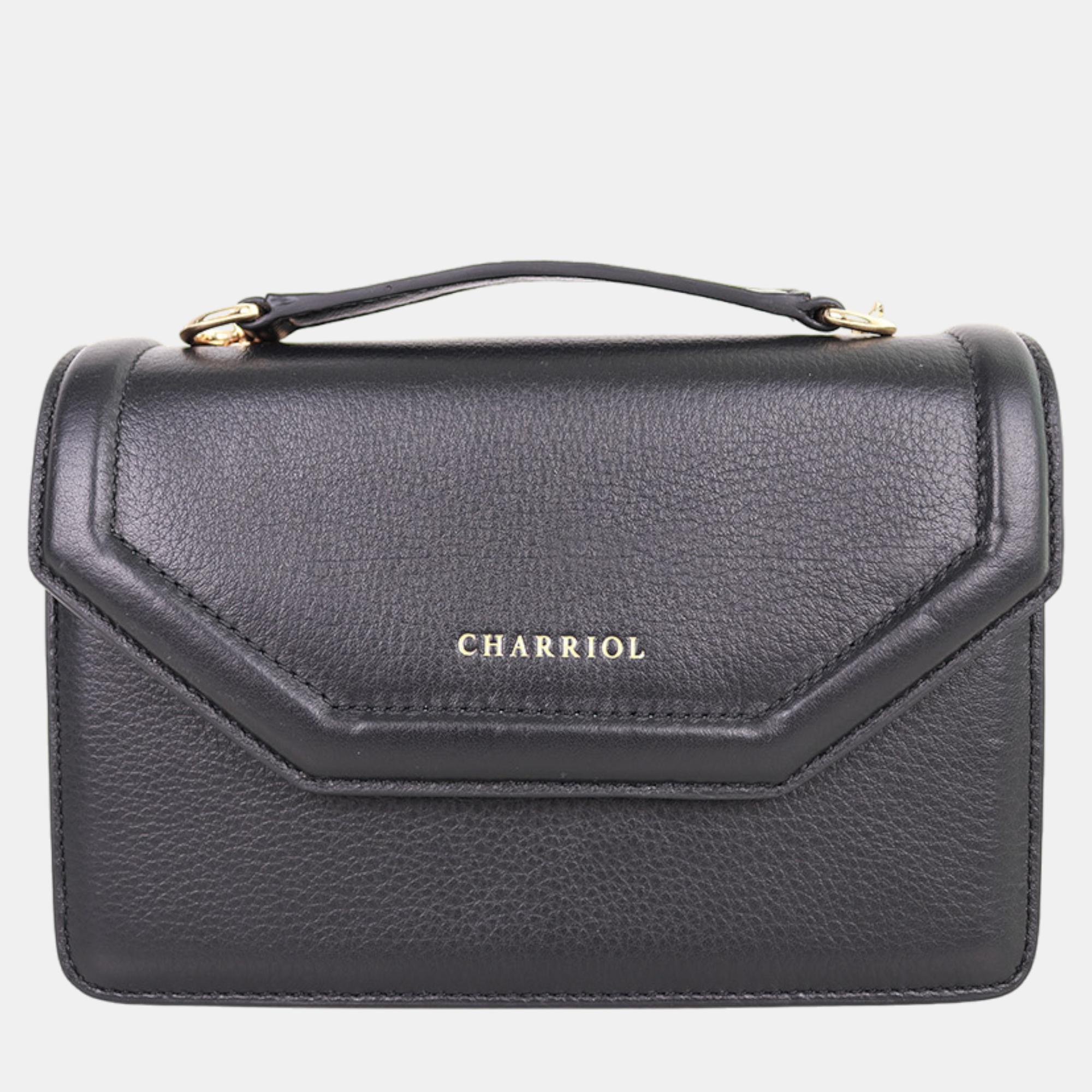 Pre-owned Charriol Black Leather Twilight Handbag