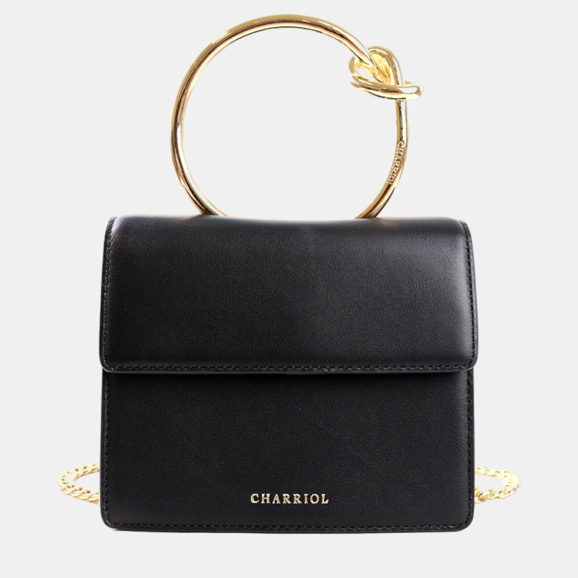 Pre-owned Charriol Black Leather Zenitude Handbag
