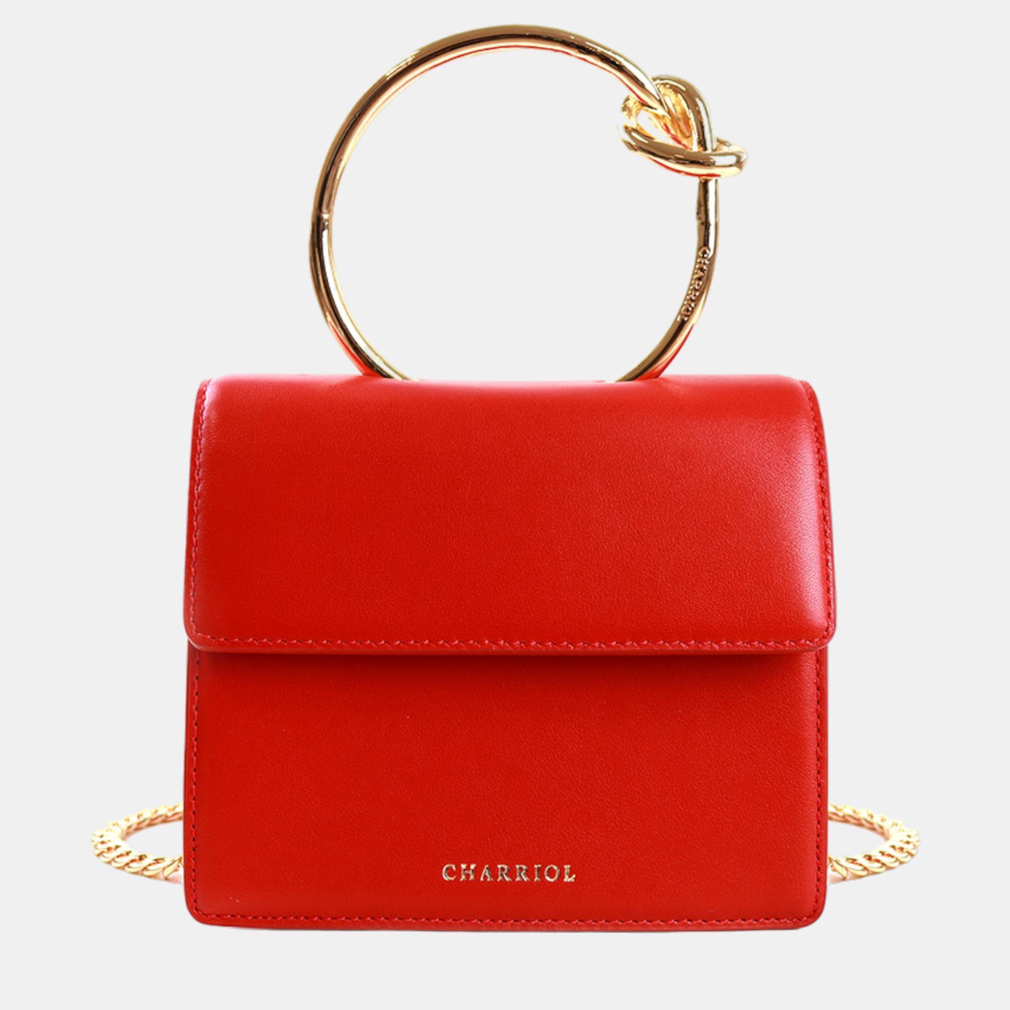 Pre-owned Charriol Red Leather Zenitude Handbag