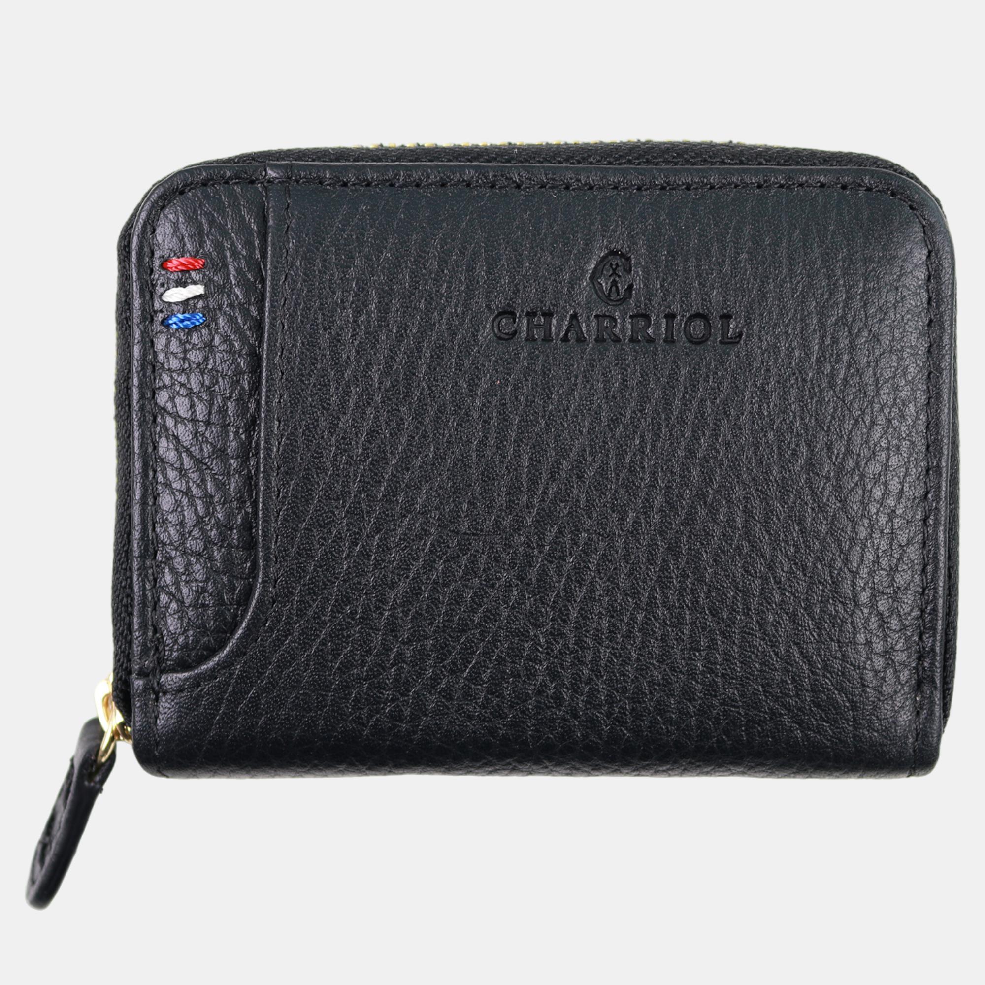 Pre-owned Charriol Leather Card Holders In Black