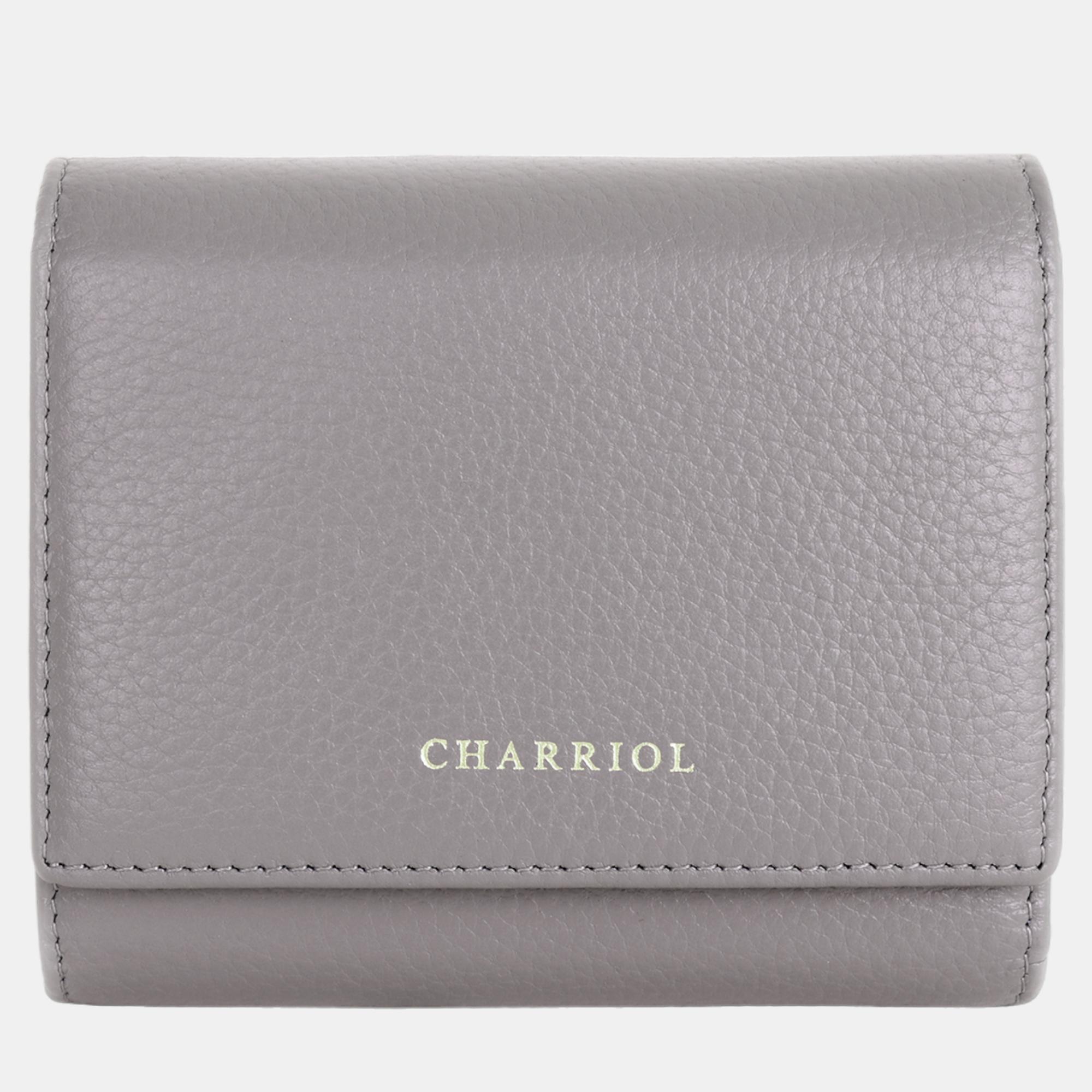 Pre-owned Charriol Grey Leather Wallet