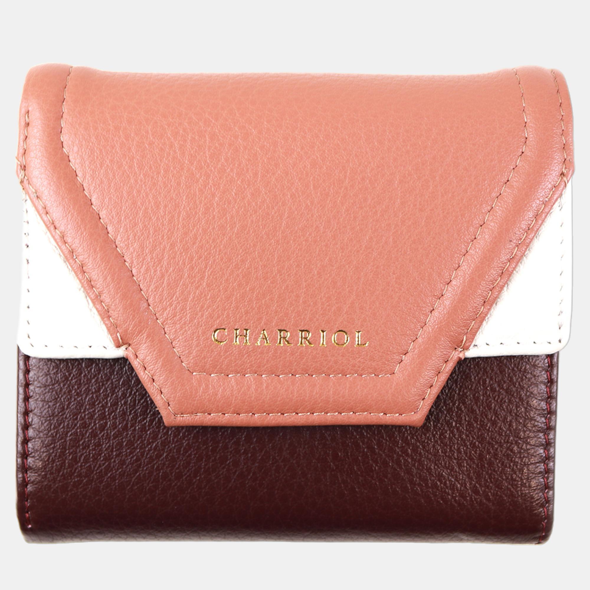 

Charriol Wine/Cream Leather Forever Wallet