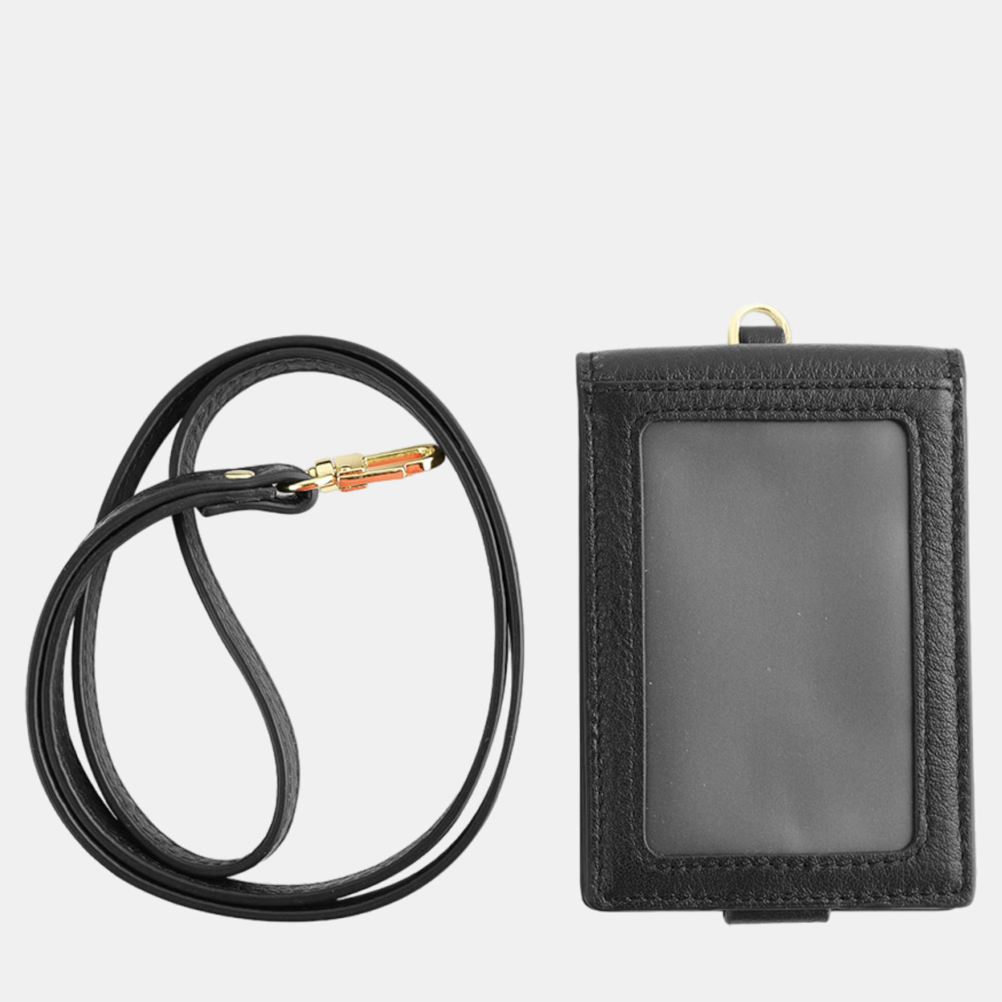 

Charriol Black Leather Card Holders