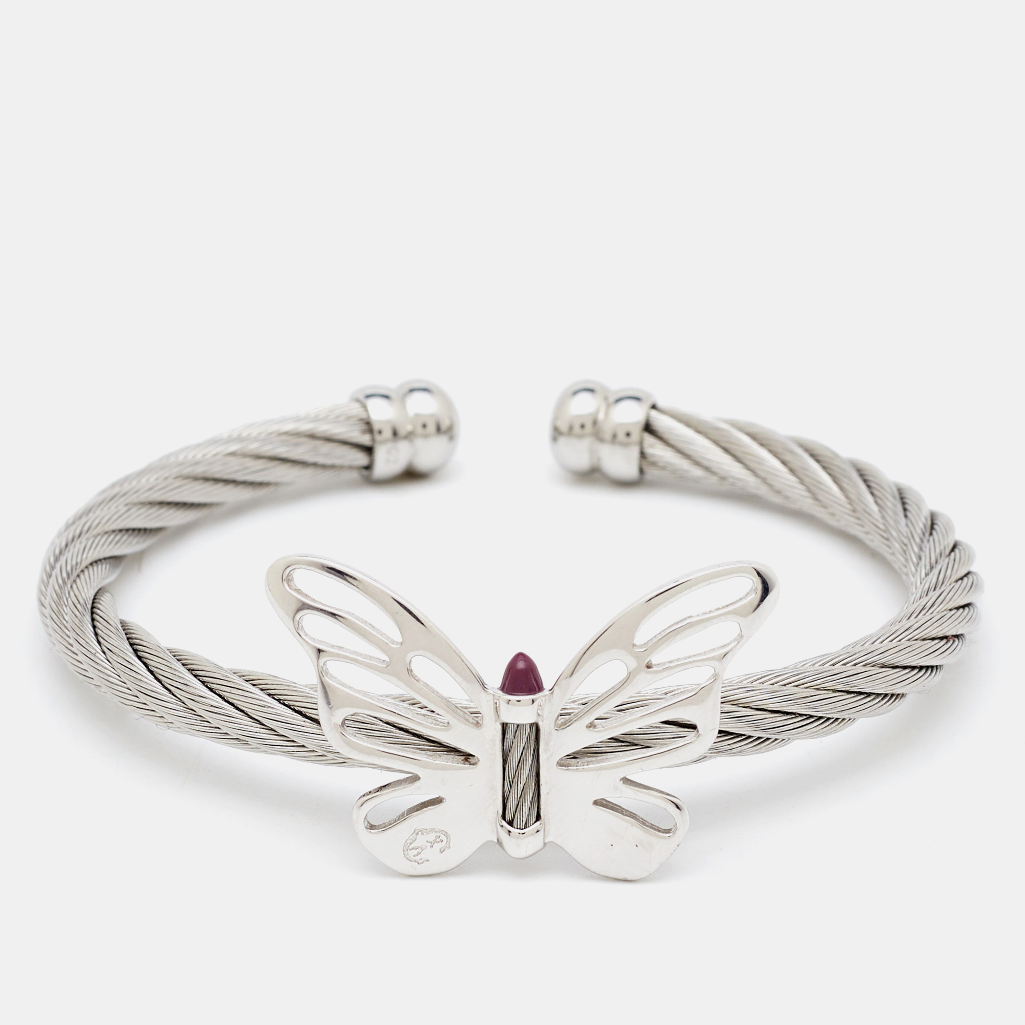 

Charriol Butterlfly Enamel Silver Tone Bracelet