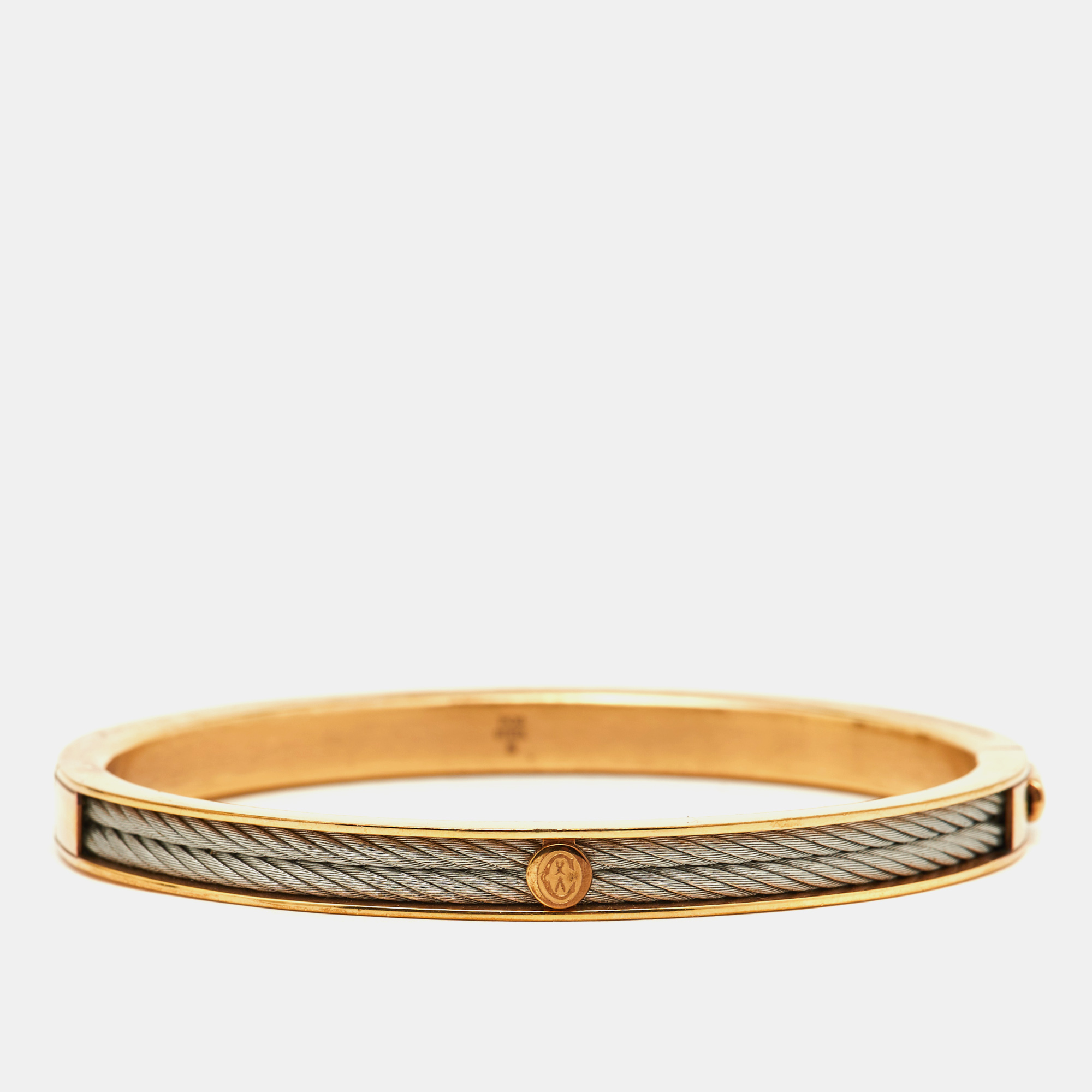 

Charriol Gold Tone Two Twisted Cable Forever Thin Bangle