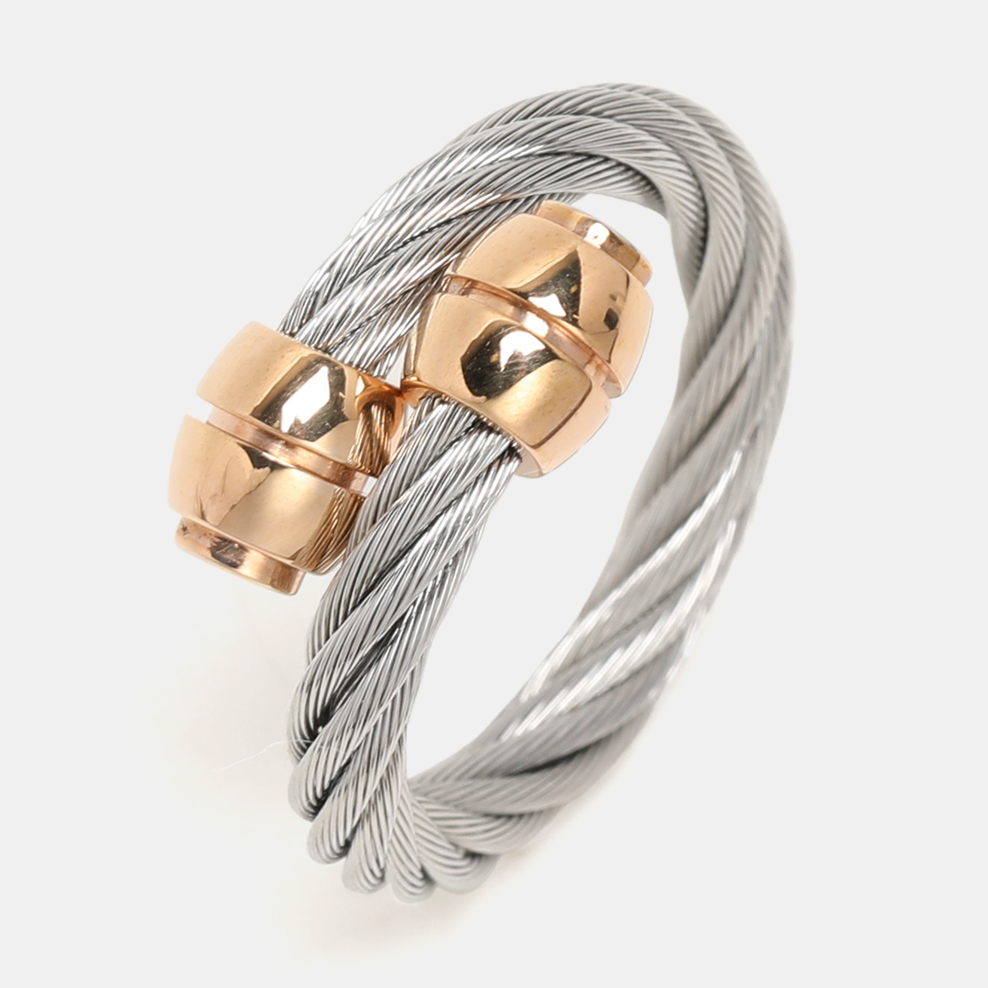 

Charriol Silver/Rose Steel Gold Olive Celtic Ring 50