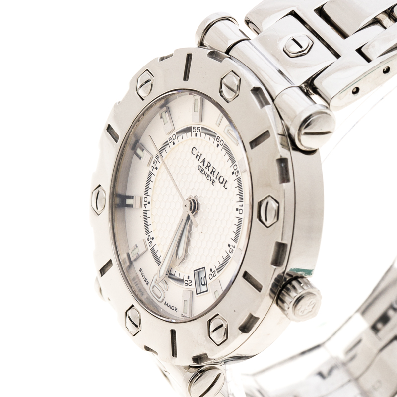 

Charriol Cream Stainless Steel RT38 Women's Wristwatch, Silver