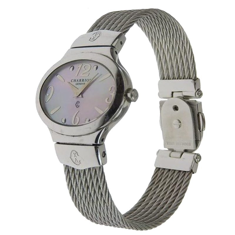 

Charriol MOP Stainless Steel Darling Quartz Oval Women's Wristwatch, White