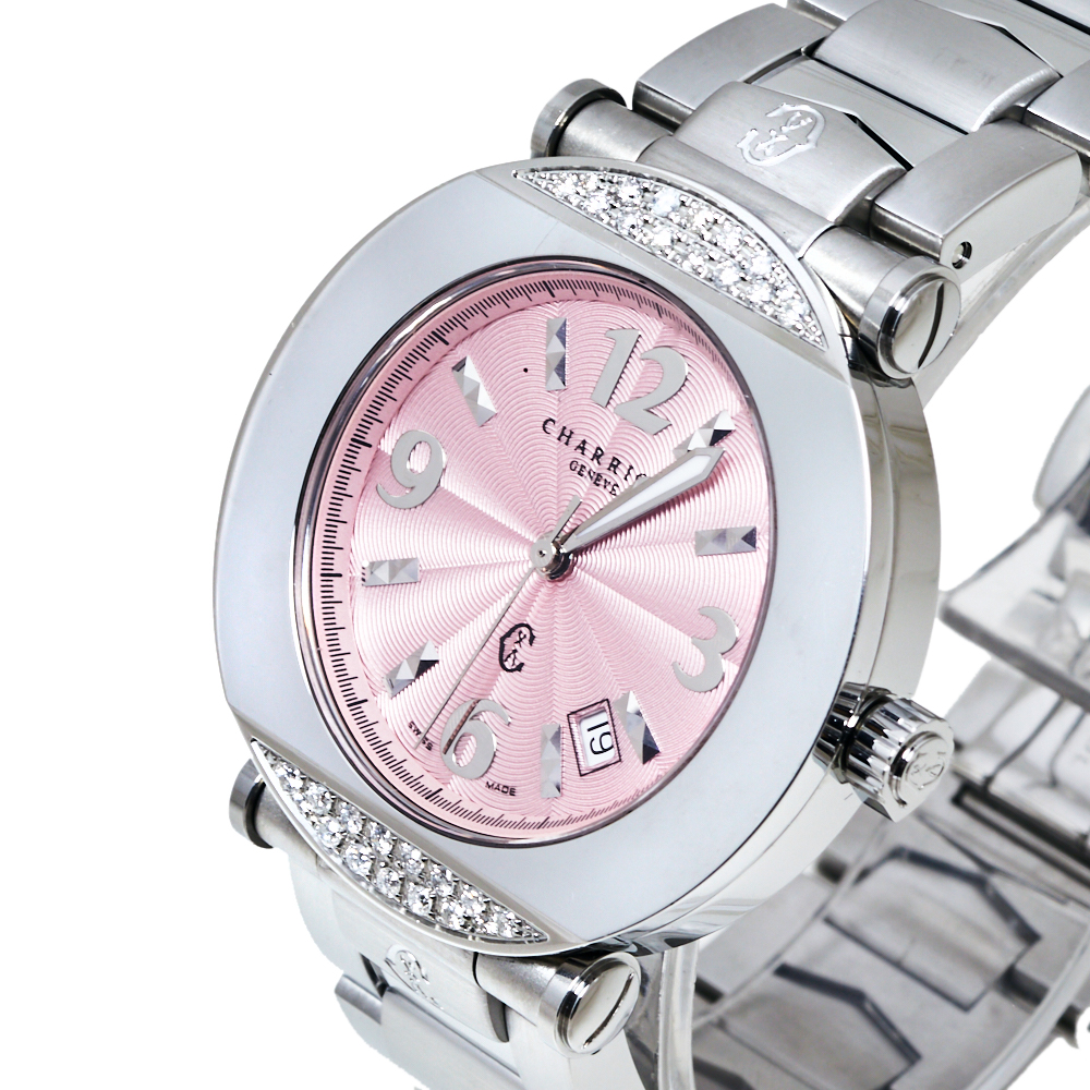 

Charriol Pink Stainless Steel Diamond Colvmbvs CCR38 Women's Wristwatch