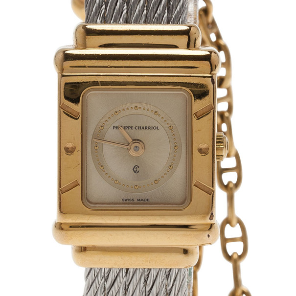 Philippe Charriol Silver Stainless Steel Celtica Women's Wristwatch 20MM