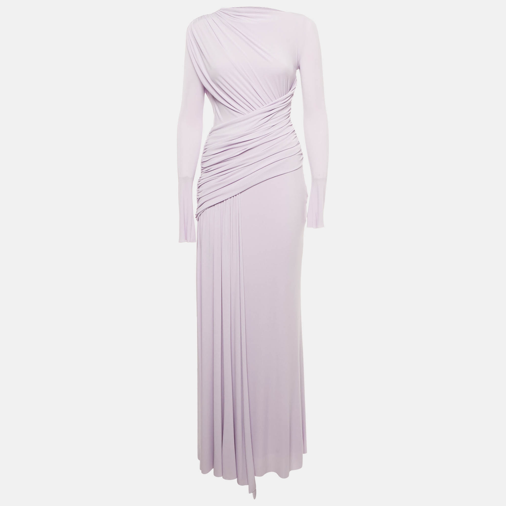 

CHATS BY C.DAM Purple Jersey Draped Maxi Dress S