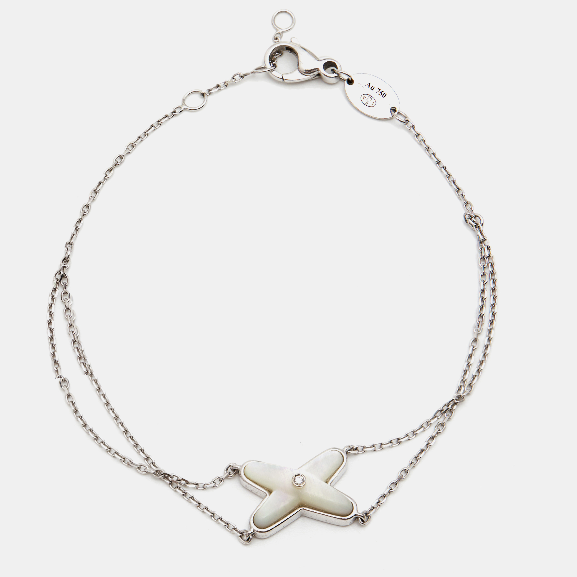 

Chaumet Jeux de Liens Mother of Pearl Diamond 18k White Gold Bracelet