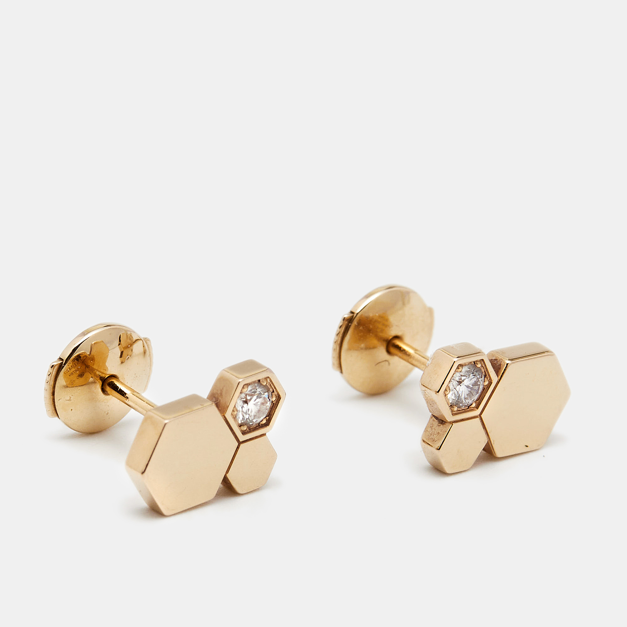 

Chaumet Bee My Love Diamond 18k Rose Gold Stud Earrings