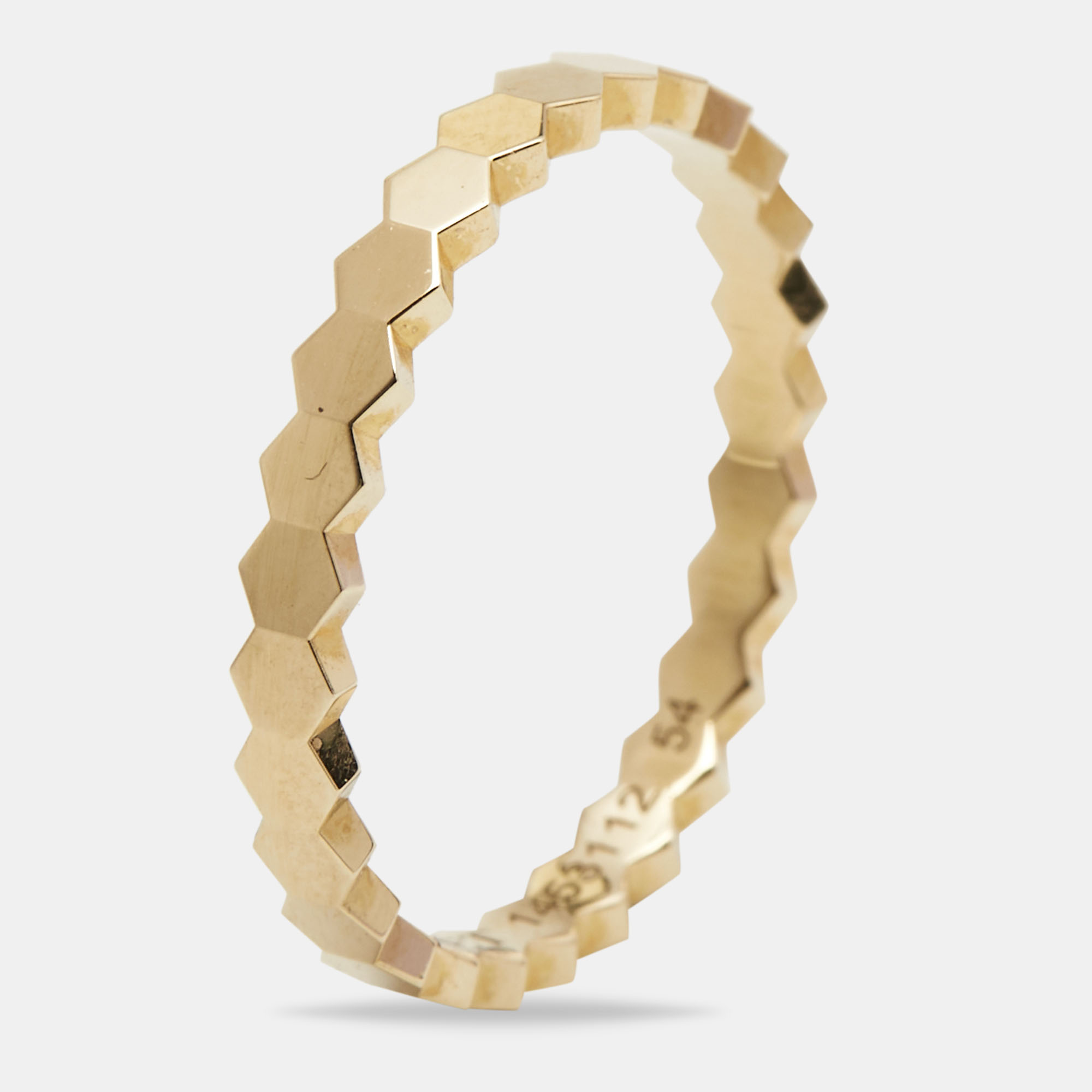 Chaumet Bee My Love 18k Yellow Gold Band Ring Size 54