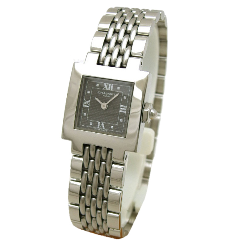 

Chaumet Black Stainless Steel Style Curry Quartz Women's Wristwatch