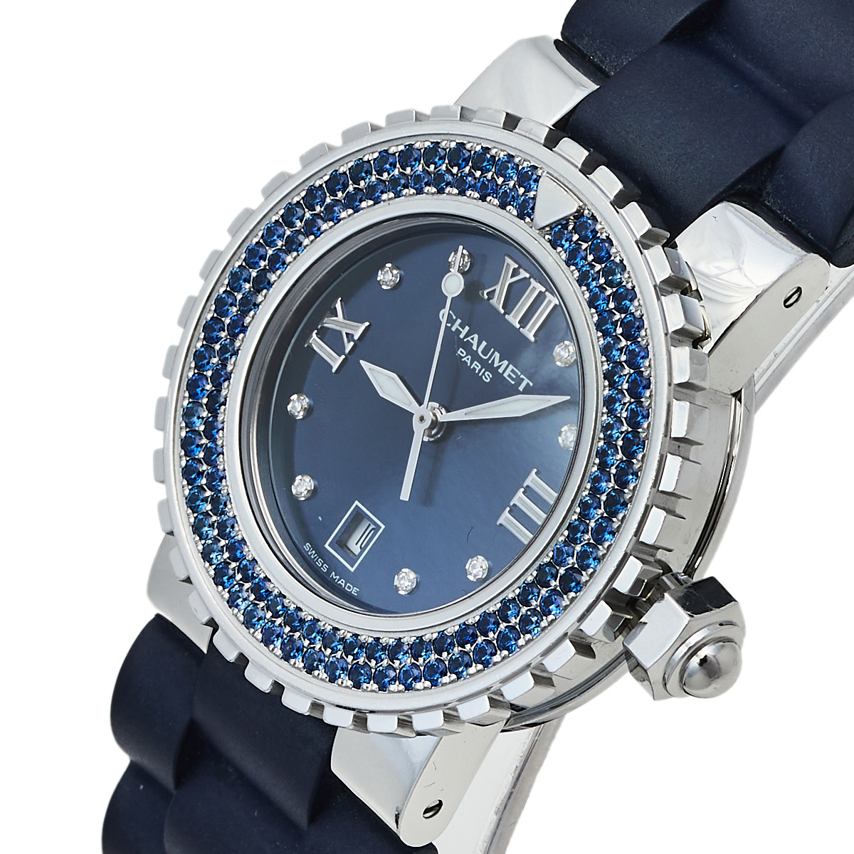 

Chaumet Blue Stainless Steel Class One Quartz Women's Wristwatch