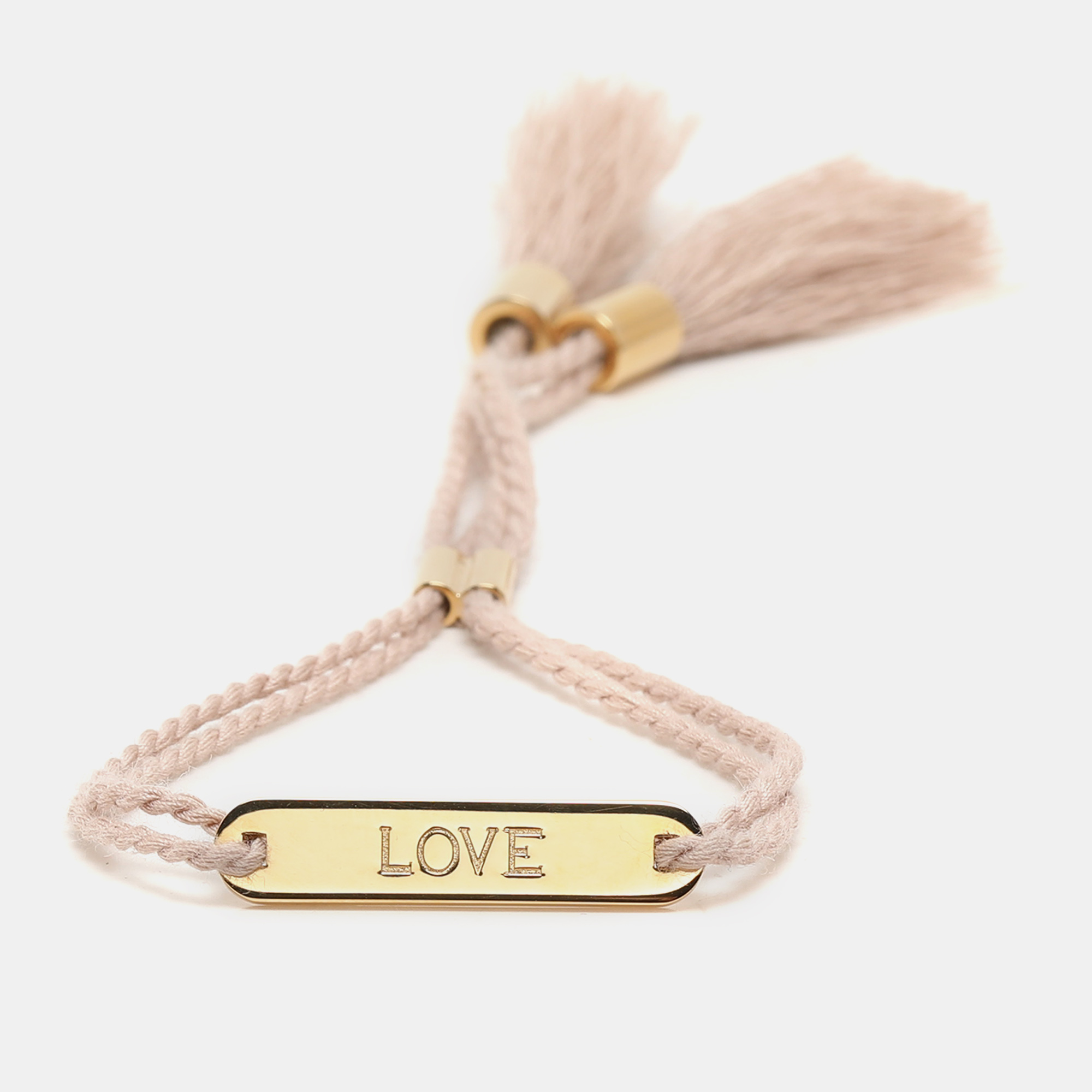 

Chloé Beige Rope Love Plaque Bracelet