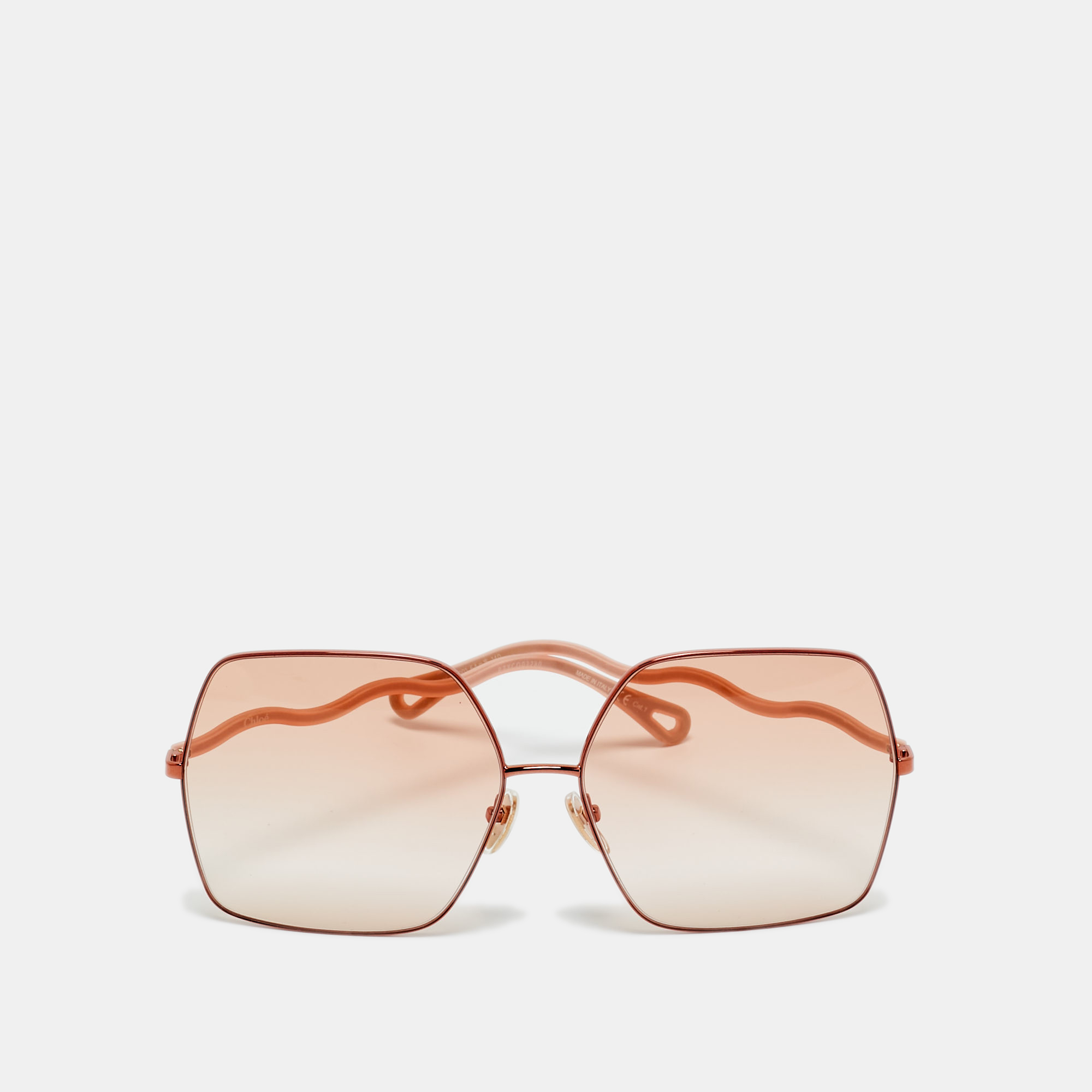

Chloé Peach Gradient CH0054S Noore Oversized Sunglasses, Orange
