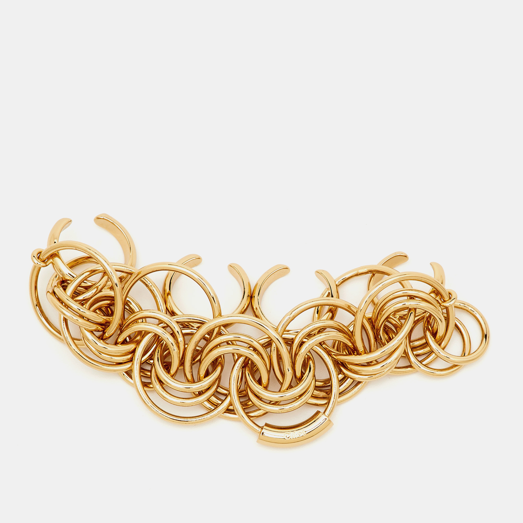

Chloé Reese Gold Tone Multi Finger Cocktail Ring Size