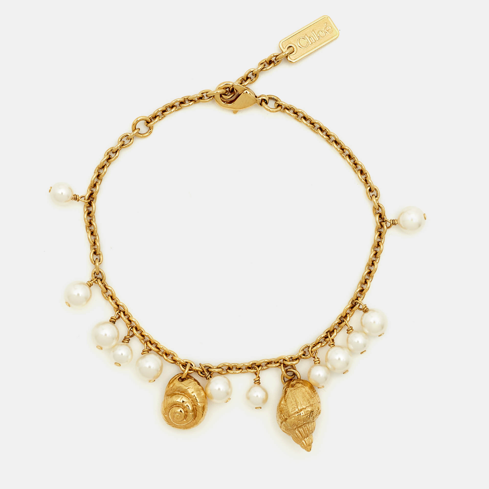 

Chloe The Chloé Shells Gold Tone Bracelet