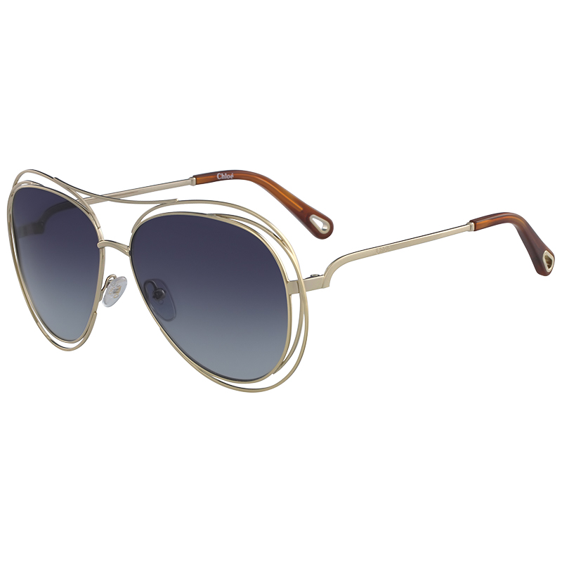 

Chloe Gold/Havana/Flash Blue CE134S Aviator Sunglasses