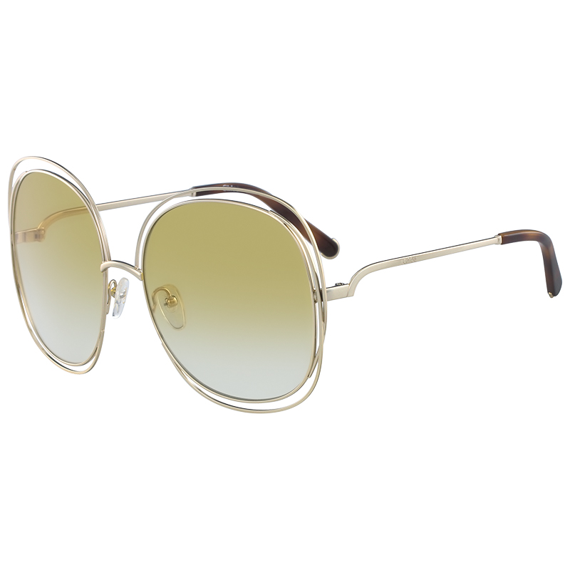 

Chloe Gold/Havana/Yellow CE126S Oversized Sunglasses, Multicolor