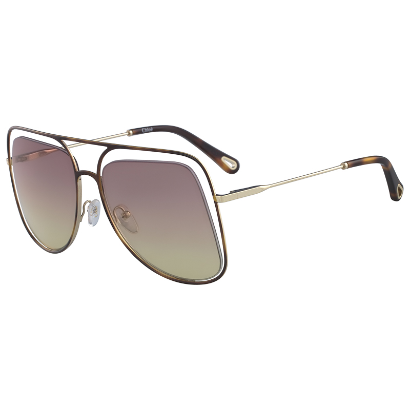 

Chloe Havana/Rose Honey CE130S Navigator Sunglasses, Multicolor