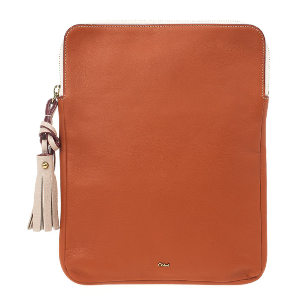 Chloe Orange Leather Eva iPad Cover