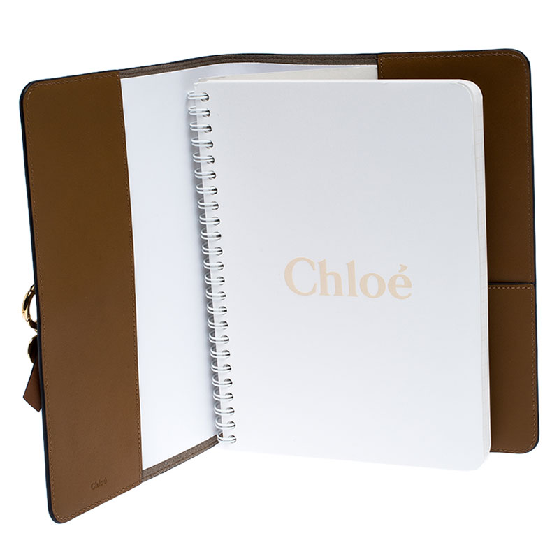 

Chloe Brown Leather Notebook Organizer