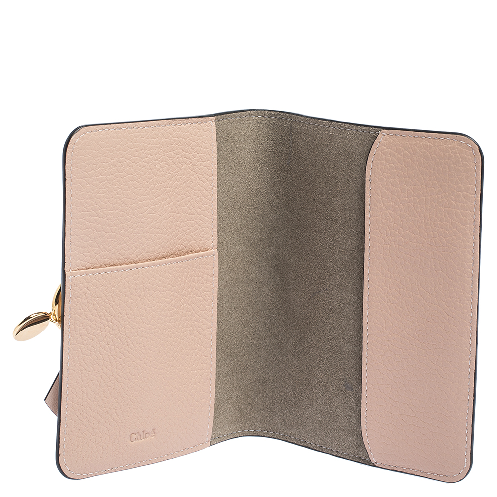 

Chloe Peach Leather Passport Holder, Orange
