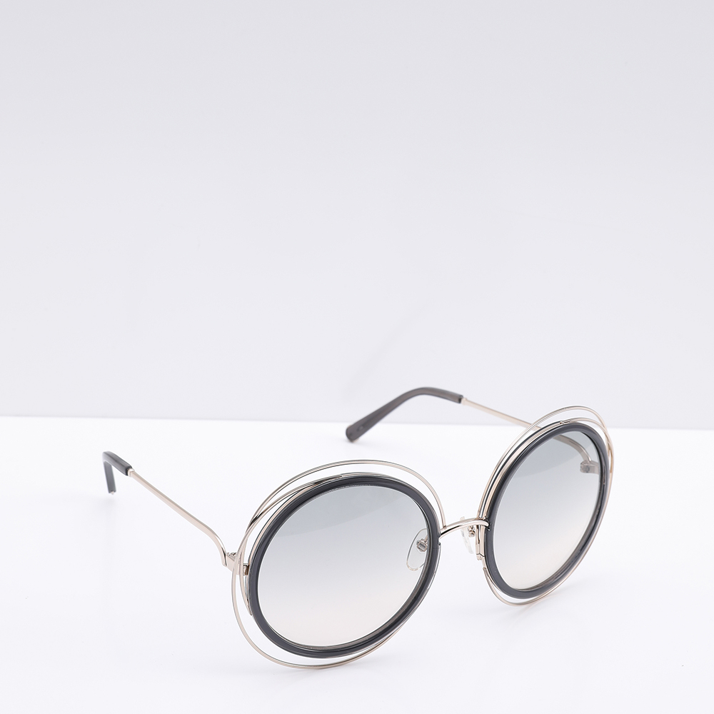 

Chloe Grey Oversized Round Peach Women's Sunglasses
