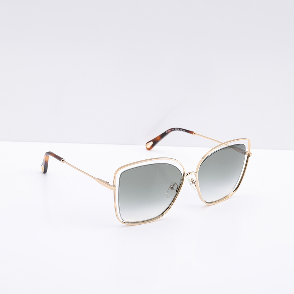 Chloe Gold Square Gradient Women's Sunglasses