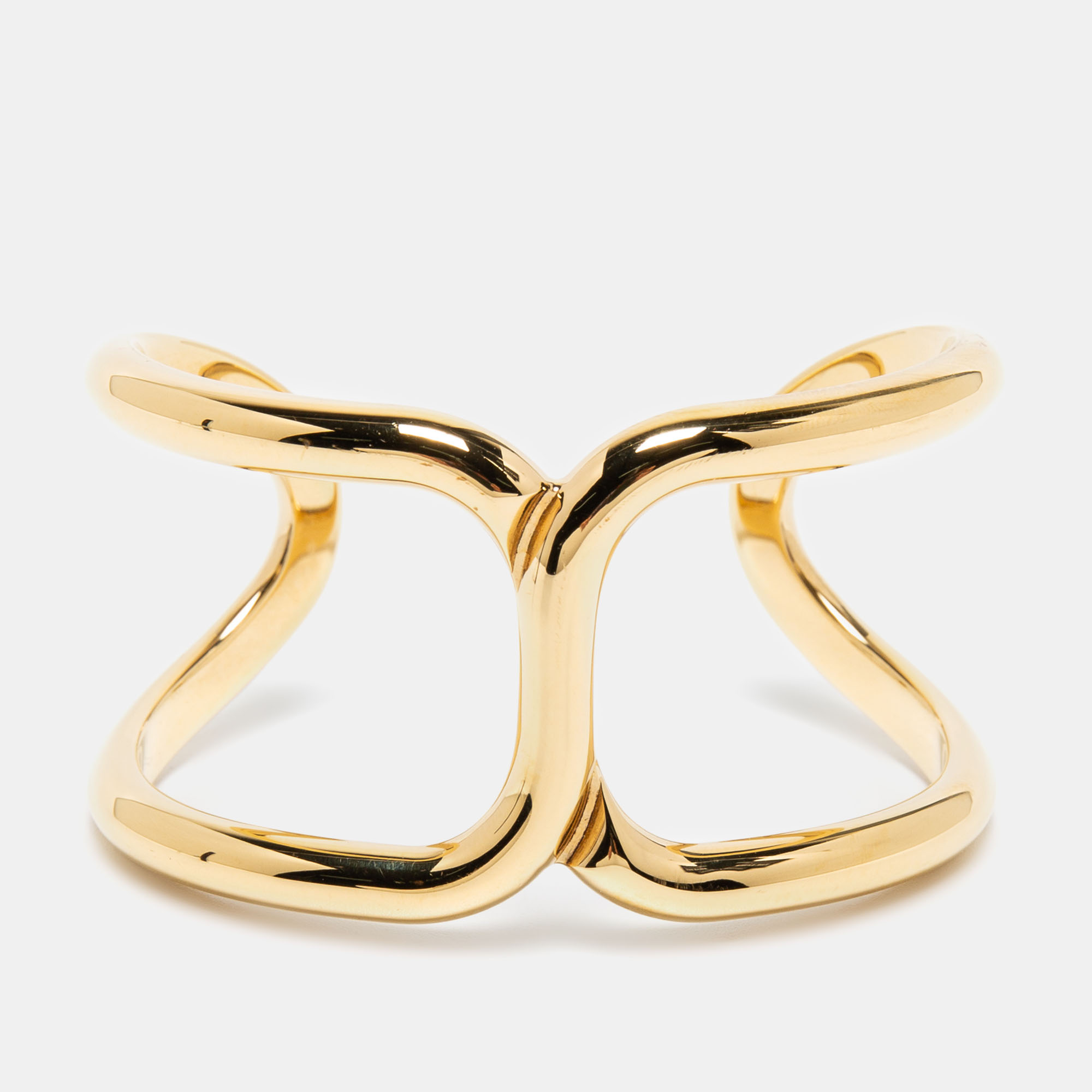 Chloe Gold Tone Open Cuff Bracelet