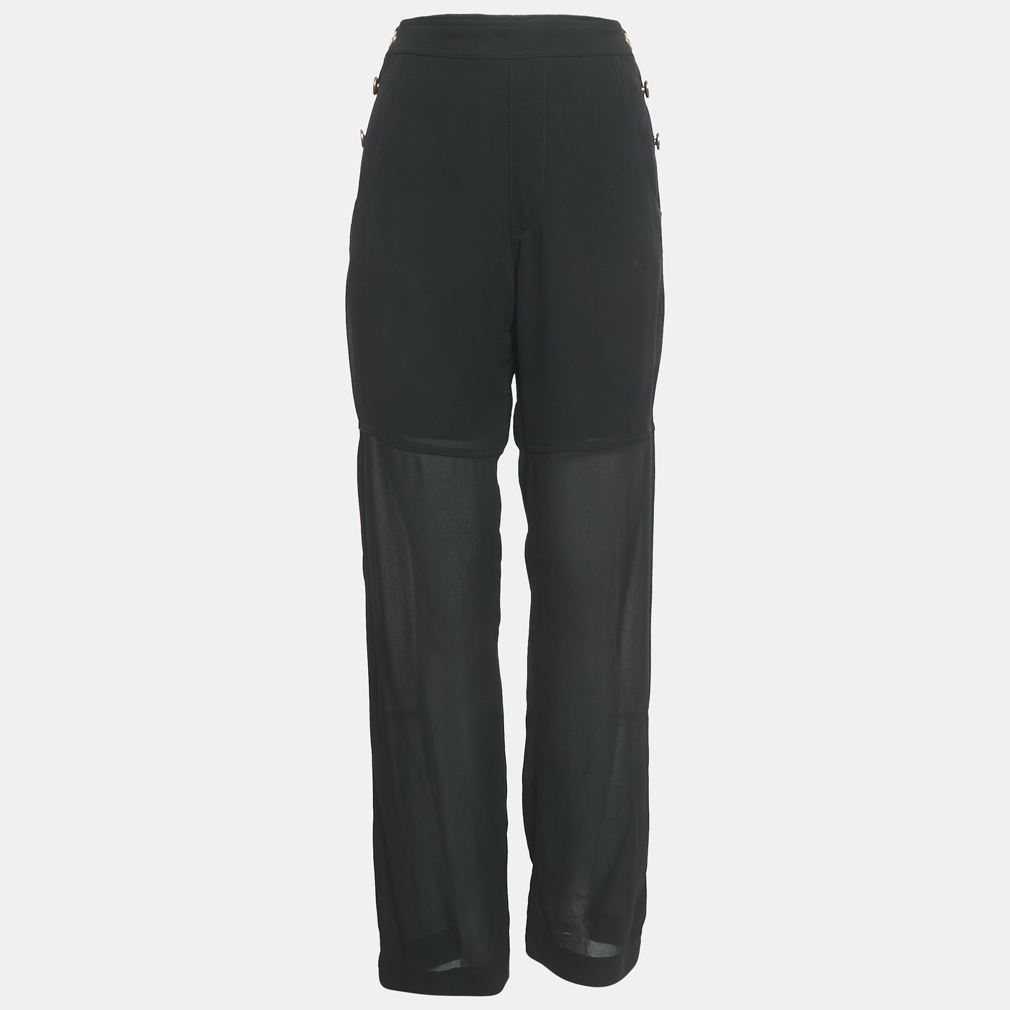 

Chloé Black Crepe Wide Leg Pants M