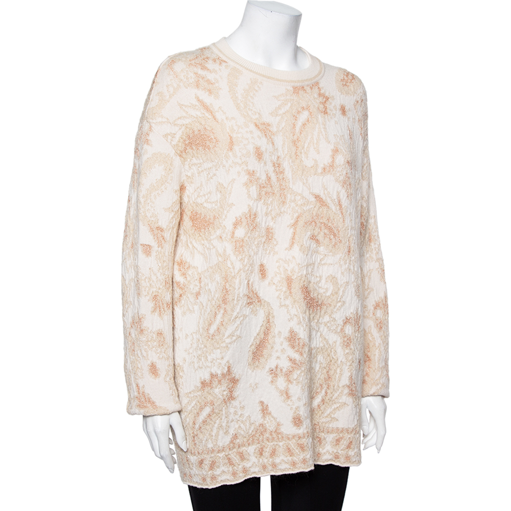 

Chloe Beige Lurex Wool & Mohair Oversized Sweater