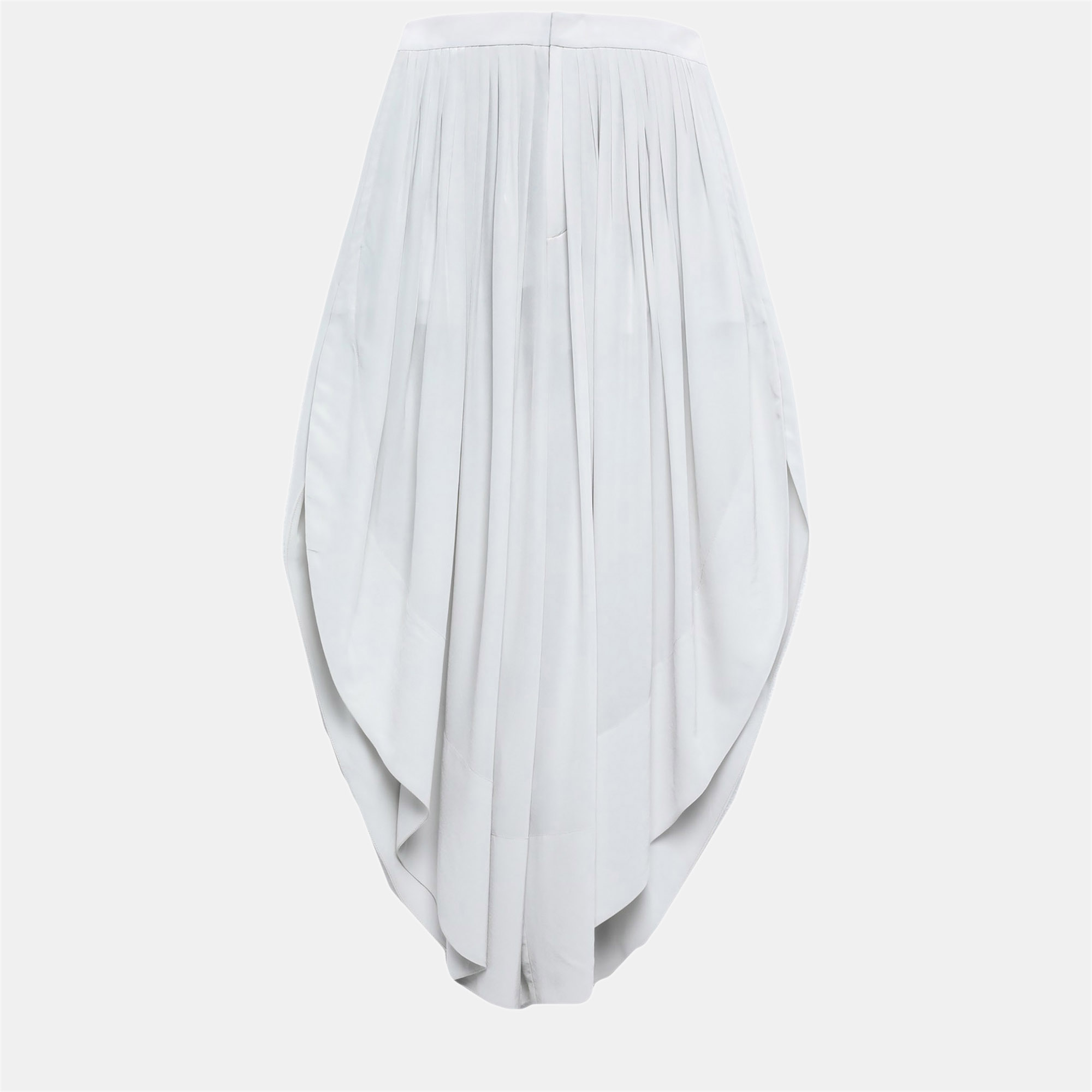 Pre-owned Chloé Silk Cropped Pants 38 In White